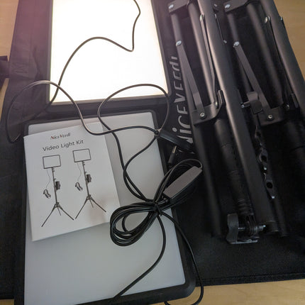 FAULTY 2-Pack LED Video Light Kit, NiceVeedi 2800-6500K Dimmable Continuous Phot