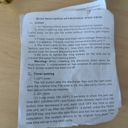 QWORK Automatic Timed Condensate Drain Valve, 4 Pack 1/2" Ac110v 2-Way Direct-Ac