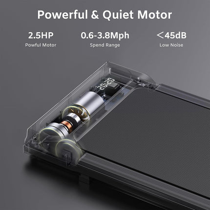 TheNeat Walking Pad Treadmill for Home Office, Ultra Quiet Under Desk 2 in 1 for