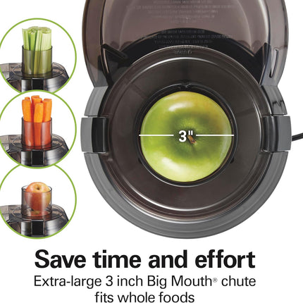 Hamilton Beach Juicer Machine, Big Mouth Large 3 inch Feed Chute for Whole Fruit