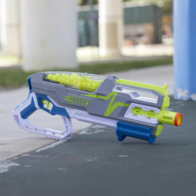 Hasbro Nerf Hyper Siege-50 Pump-Action Blaster, 40 Nerf Hyper Rounds, Eyewear, U