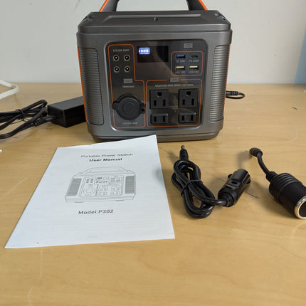 Portable Power Station 300W:Outdoor Solar Generator with 296Wh Backup Lithium Ba