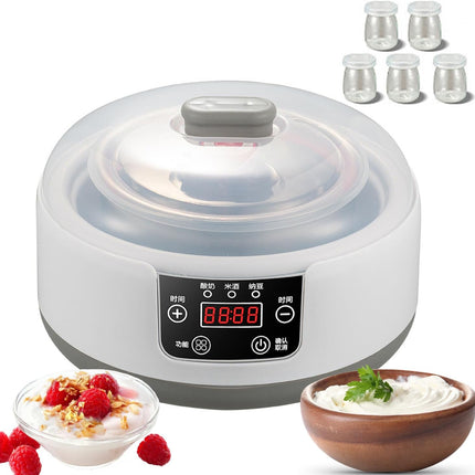 Probiotic Yogurt Machine Fully Automatic Yogurt Machine 1.2L, Timer and Constant