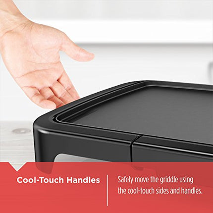 BLACK+DECKER GD2011B Family Sized Electric Griddle, 20 x 11-Inch, Black