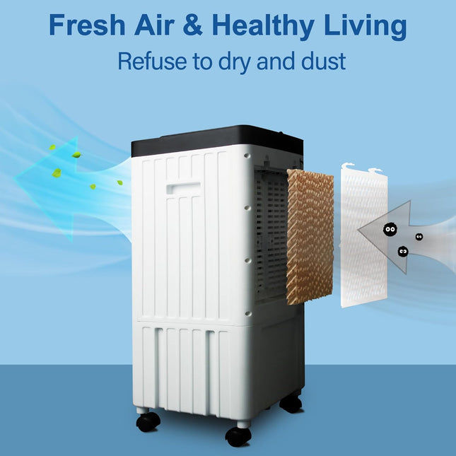 JOZERMADE Portable Air Conditioners,3-IN-1 Evaporative Air Cooler with Utral-Qui
