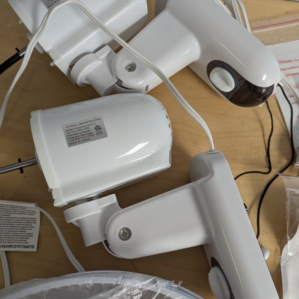 Amucolo 2 Pack 16 in. Indoor White Wall Mount Fan with Adjustable Tilt and Quiet