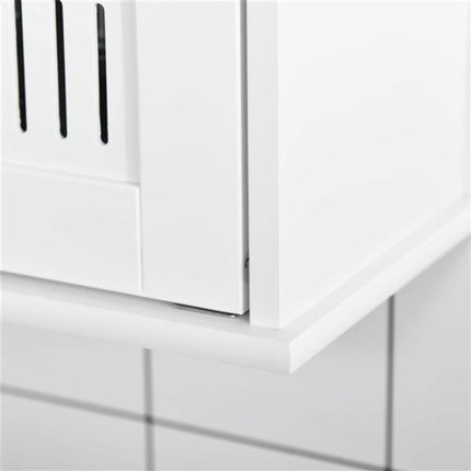 kleankin Medicine Cabinet with 2 Mirror Doors and 2 Bottom Doors 23.6 x 21.7-in