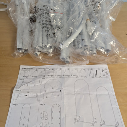 Metal Arch Backdrop Stand Wedding Balloon Arch Stand Set of 2 (5FT,6FT) for Indo