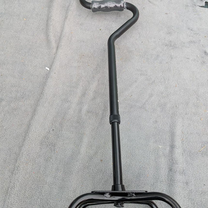 HealthSmart Quad Cane, Sit To Stand Walker, Adjustable Quad Cane, Black