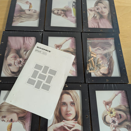 SONGMICS Picture Frame Collage for 9 Photos in 4x6, Picture Frames, Photo Frame