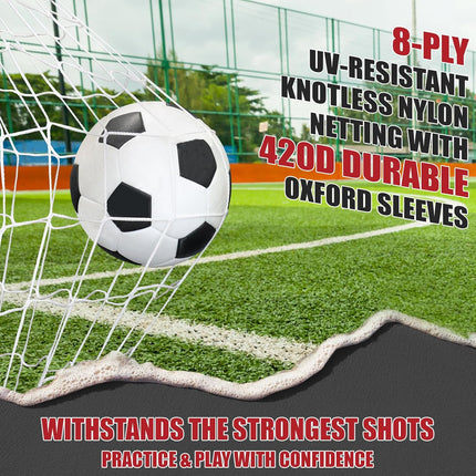 BaseGoal Soccer Goal,Soccer Net,Soccer Goals for Backyard,with Bow Frame,Collaps