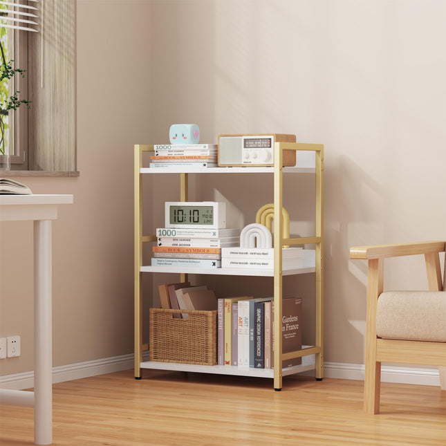 BSONE Small Bookshelf, 3 Tier Book Shelf, Modern Bookcase for Bedroom Living Roo
