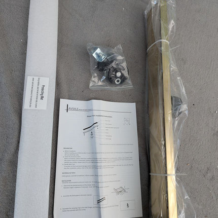 AVSIILE Linear Shower Floor Drain, Brushed Gold 24 Inch 304 Stainless Steel Bath