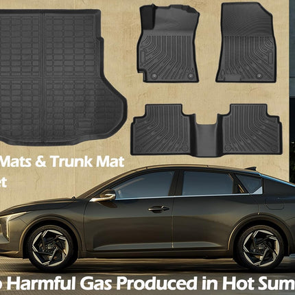 SHARGGE Floor Mats for 2025 Kia K4 Cargo Liners Anti Slip Carpet Cover Pad Kia F