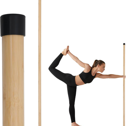 Yoga Stick, 5ft Exercise Stick for Mobility, Stretching Stick with Non-Slip Ends