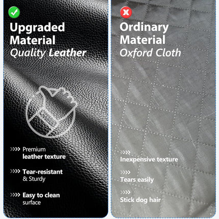 XL Truck Back Seat Extender for Dogs, Upgraded Anti-Scratch PU Leather, Dog Car