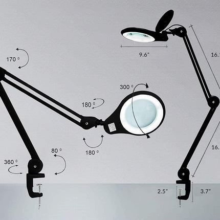 Neatfi 1,200 Lumens Super LED Magnifying Lamp with Clamp | Dimmable | Microfiber