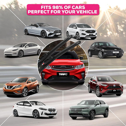 26 Inch Silicone Windshield Wiper - All-Season Wiper Blades with Hydrophobic Coa