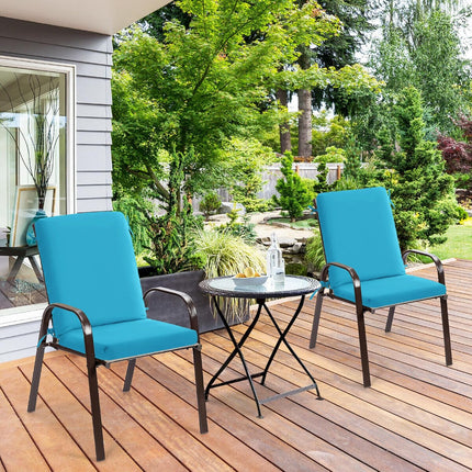 Ottowood High Back Outdoor Chair Cushions Set of 2-44''x20'' Patio Dining Chair