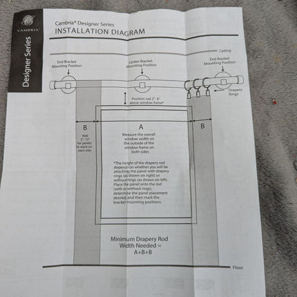 MODE Cambria® Designer Series - Premium 5 foot Custom Curtain Rod - 1-1/8 inch L