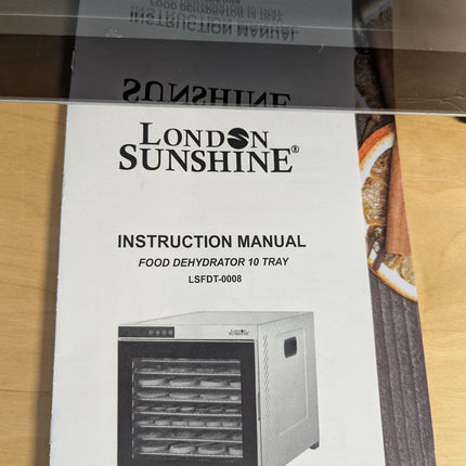London Sunshine® Commercial Grade Food Dehydrator - Double Wall Stainless Steel