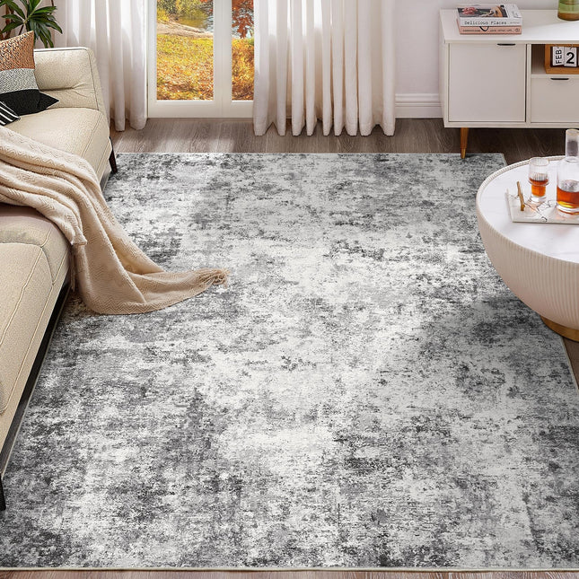 UERMEI 5x7 Area Rug Living Room Rugs - Washable Neutral Modern Abstract Soft Thi