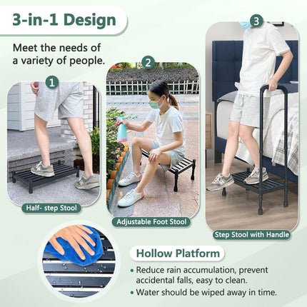 Medical Step Stool with Handle for Elderly SUV Car Step Stool Standing Assist Ai