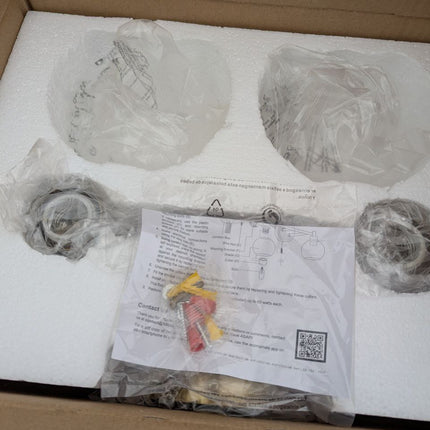 VONLUCE Bathroom Light Fixtures, 2-Light Bathroom Lights Over Mirror with Globe