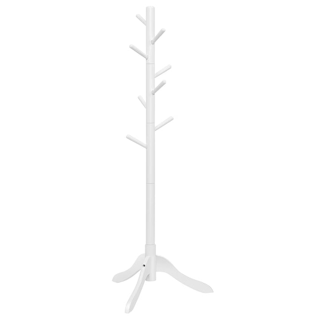 VASAGLE Solid Wood Coat Rack, Free Standing Tree-Shaped Coat Rack with 8 Hooks,