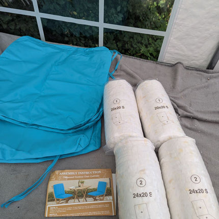 Ottowood High Back Outdoor Chair Cushions Set of 2-44''x20'' Patio Dining Chair