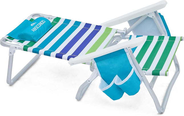 Aohanoi Beach Chair, Beach Chairs for Adults 2 Pack, Outdoor Folding Beach Chair