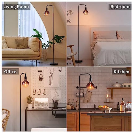 ONEWISH Floor Lamp for Living Room - Minimalist Industrial Standing Lamp with Mo