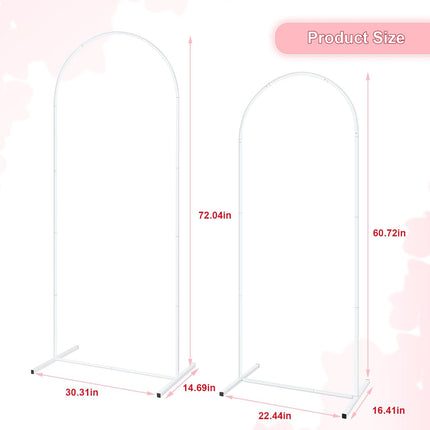 Metal Arch Backdrop Stand Wedding Balloon Arch Stand Set of 2 (5FT,6FT) for Indo