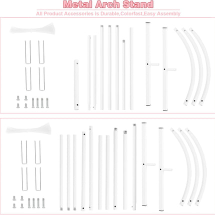 Metal Arch Backdrop Stand Wedding Balloon Arch Stand Set of 2 (5FT,6FT) for Indo