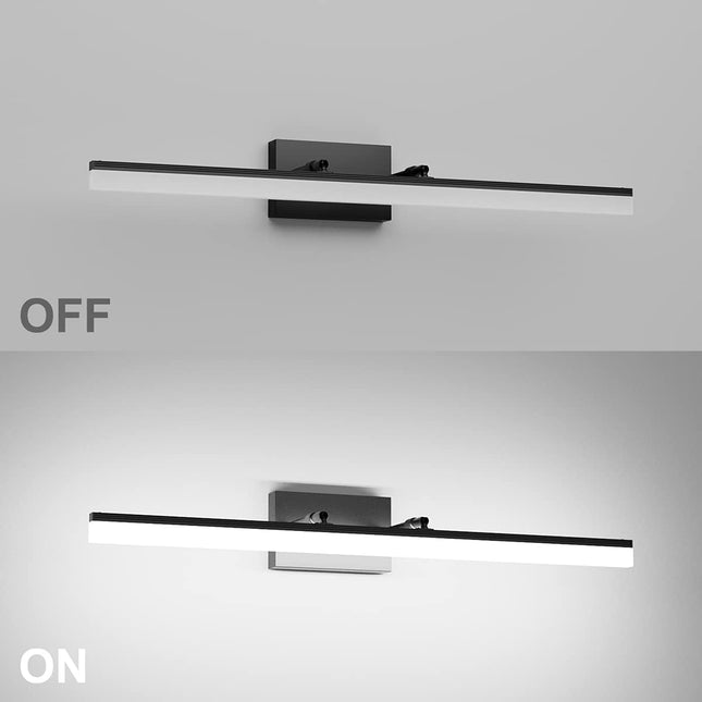 Aipsun 31.5 inch Modern Black Vanity Light Adjustable Bathroom Light Fixtures Ov