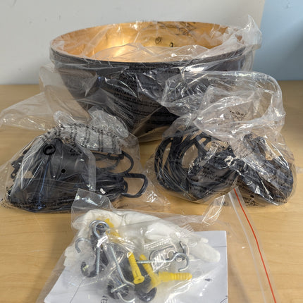 Plug in Pendant Light, 2 Pack Industrial Hanging Lamp with Golden Finish Inside