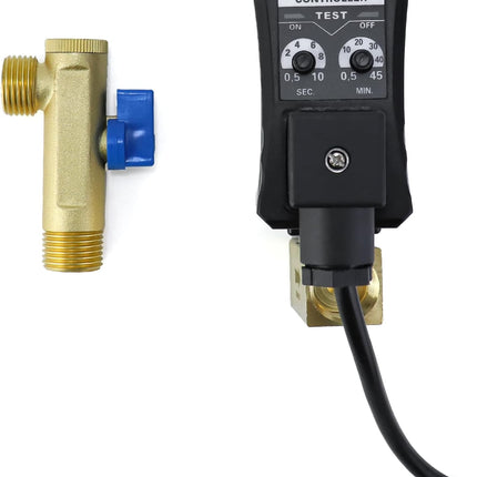 QWORK Automatic Timed Condensate Drain Valve, 4 Pack 1/2" Ac110v 2-Way Direct-Ac