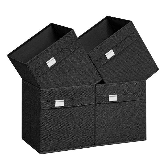 SONGMICS Storage Cubes, Set of 4 Cube Storage Bins, 10.2 x 10.2 x 11 Inches, 2 H