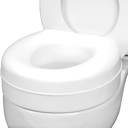 HealthSmart Raised Toilet Seat Riser That Fits Most Standard Bowls for Enhanced