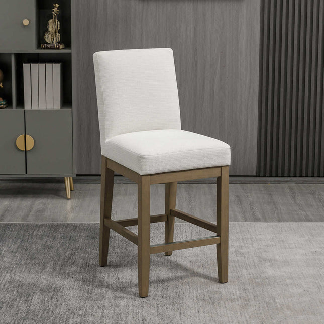 Parson Fabric Counter Stool, Cream Seat height: 66.5 cm (26.1 in) Seat depth: 40