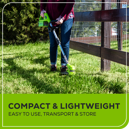 Greenworks 40V 12" String Trimmer, 2 Ah battery and charger - STF309