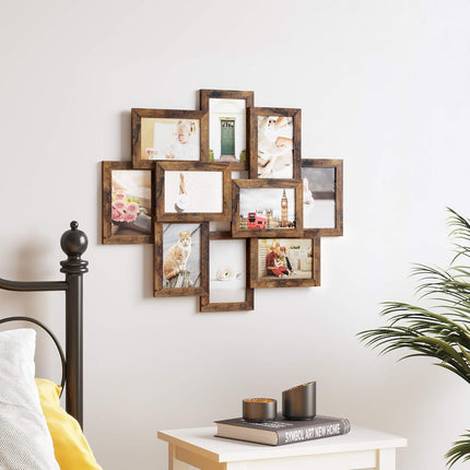 SONGMICS Collage Picture Frames, 10 Frames for 4x6 Photos, Collage Photo Frames