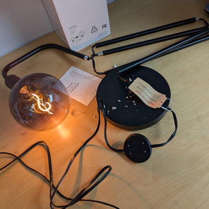 ONEWISH Floor Lamp for Living Room - Minimalist Industrial Standing Lamp with Mo