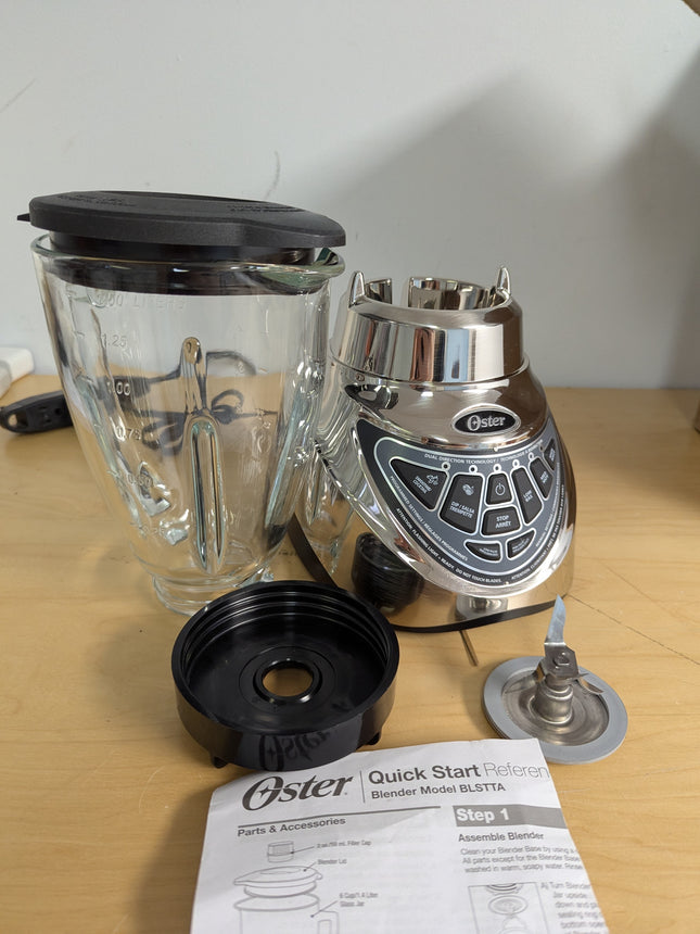 FOR PARTS Oster Pro 500 Blender with 2 Pre-Programmed Settings and 6-Cup Glass J