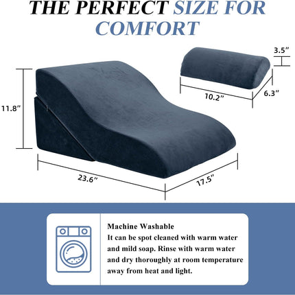 Axelrod Bed Wedge Pillow Set Foam | Adjustable Pillows for Back, Leg and Knee Pa