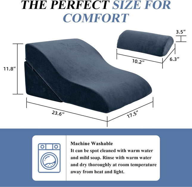 Axelrod Bed Wedge Pillow Set Foam | Adjustable Pillows for Back, Leg and Knee Pa
