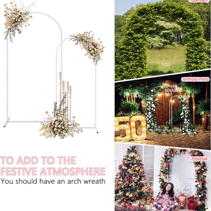 Metal Arch Backdrop Stand Wedding Balloon Arch Stand Set of 2 (5FT,6FT) for Indo