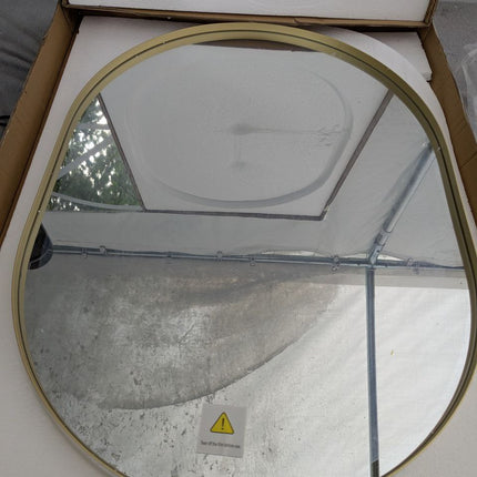 JIINGYO Oval Mirror, 24"×32" Gold Bathroom Mirror, Oval Mirror for Bathroom, Gol