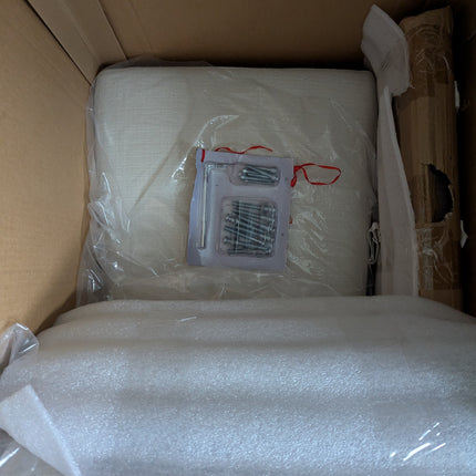 Parson Fabric Counter Stool, Cream Seat height: 66.5 cm (26.1 in) Seat depth: 40