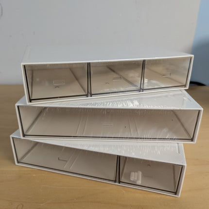 MOKKHNB 3pcs Multipurpose Desktop Storage Box Multi Organizer for Office and Pla